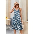 thumbnail image 4 of Vestido tipo chaleco Zeagoo 2025 para mujer, cuello en V, línea A con bolsillos, azul S, 4 of 6