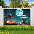 thumbnail image 5 of Haunted House Banner Spider Halloween Banner Scary Pumpkin Design for Halloween Decoration Spooky Party Event, 5 of 9