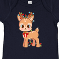 thumbnail image 4 of Inktastic Cute Christmas Reindeer with Christmas Lights Boys or Girls Baby Bodysuit, 4 of 5