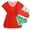 Red, variant on Lanbubble Girls 3 Piece Cover Up Swimsuit Set Hawaiian Bikini Bathing Suit with Pompom Tassel 7-12Y