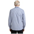 thumbnail image 2 of SiiRoh Men Elderly Adaptive Tee Shirts Open Back with Full Back Overlap Loose Long Sleeve Button-up Shirt for Daily Caring Sky Blue L, 2 of 7