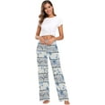 thumbnail image 6 of GZHJMY Women's Pajama Pants Blue Leaves Comfy Stretch Sleepwear Essentials womens Lightweight Lounge Terry Pajama Pant, X-Small, 6 of 7