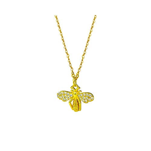 Gold bee pendant best sale