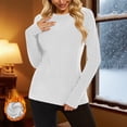thumbnail image 2 of BLVB Thermal Shirts for Women Long Sleeve Tops Ladies Fleece Lined Undershirt Soft Crewneck Base Layer Tops for Winter Cold Weather, 2 of 8
