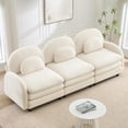 thumbnail image 4 of LuxyHoom 98.2" Modular Sectional Couch Teddy Fleece Fabric, Plush Comfortable Soft Oversize Cloud Sofa Perfect for Living Room Furniture Space with Cloud Couch Comfort and Deep Seating Support, Beige, 4 of 7
