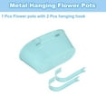 thumbnail image 3 of Metal Hanging Flower Pots with Detachable Hooks Outdoor Balcony Rail Planter for Garden, Herbs, Flowers, Vegetables Indoor/Outdoor Home Decor, 3 of 4