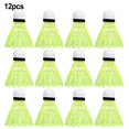 thumbnail image 1 of Mosiee 12Pcs Plastic Badminton Balls Shuttlecocks Birdies Entertainment Badminton, 1 of 9