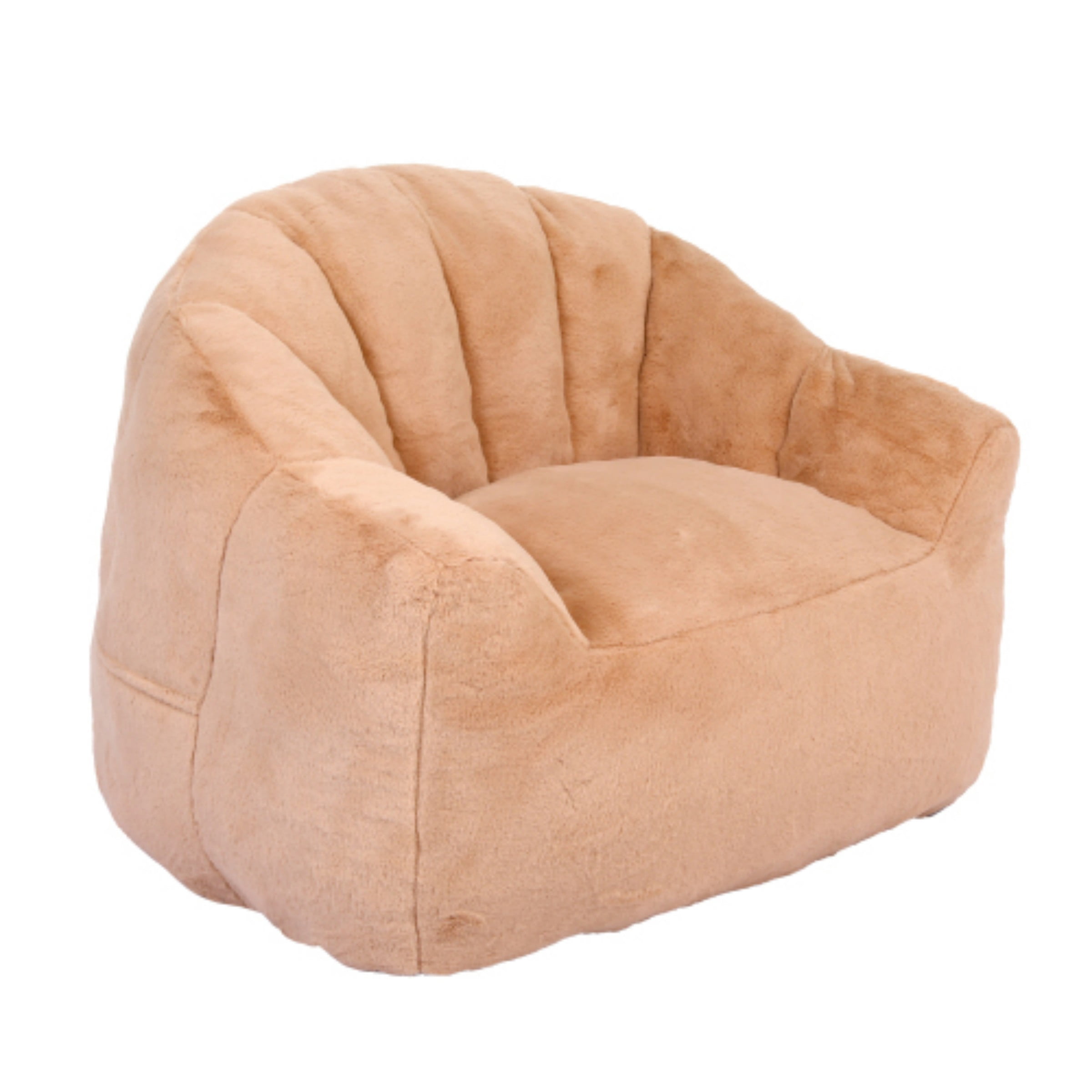 Bean Bag Chair for Adults, Memory Foam Bean Bag Sofa with Armrests, Comfy Lazy Floor Chair for Living Room Bedroom Reading, Brown