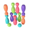 thumbnail image 3 of Juego de bolos para niños, para interior y exterior, divertido, interactivo, para desarrollo temprano, ligero 10 alfileres, 3 of 9
