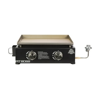  PIT BOSS PB757GS Cast Iron Gas Griddle, 4 Burner Standard,  Black : Patio, Lawn & Garden