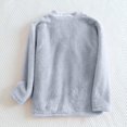 thumbnail image 6 of Women Fuzzy Fleece Jacket Long Sleeve Button Down Coat Plush Warm Winter Sleepwear with Pockets Soft Sherpa, 6 of 8