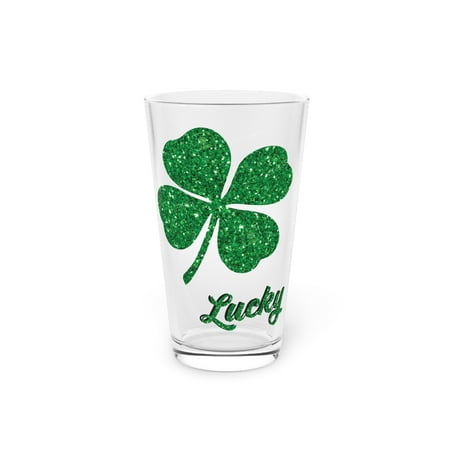 

lucky shamrock Pint Glass 16oz