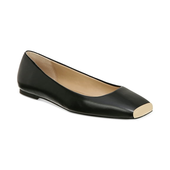 Square-Toe Flats Neptoon by Alfani for Women, Black Smooth, 6.5M