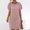 Pink, variant on Lisbinx Semi Formal Dresses for Women Short Sleeve V-Neck Solid Bodycon Lightweight Flowy Maxi Dresses Slim Fit Beachwear Cotton Trendy for Outdoor Seasonal Promotion