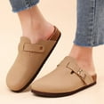 thumbnail image 3 of Comwarm Fashion Mules And Clogs For Women Men Slip-on Cork Footbed Slippers Summer Beach Sandals With Arch Support Comfort Slide, 3 of 7