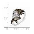 thumbnail image 3 of Cheryl M 925 Sterling Silver Black Rhodium & CZ Fish Ring Size: 8; for Adults and Teens; for Women and Men, 3 of 3