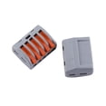 thumbnail image 3 of Reusable Spring Lever Terminal Block, 20pcs 5 Way Electric Cable Connector, Security, Convenience, Quick,Solid Conductor Size 0.08 to 2.5mm²,AWG 14, , . Isolation 4 KV,, 3 of 7