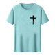 thumbnail image 4 of Tops de Cuello Redondo para las Mujeres Impreso Manga Corta Suéter Casual Blusa Verano Suave, 4 of 5