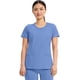 thumbnail image 1 of Camiseta exfoliante Cherokee 2624A para mujer, cuello redondo, 3 bolsillos, XL Ciel, 1 of 9