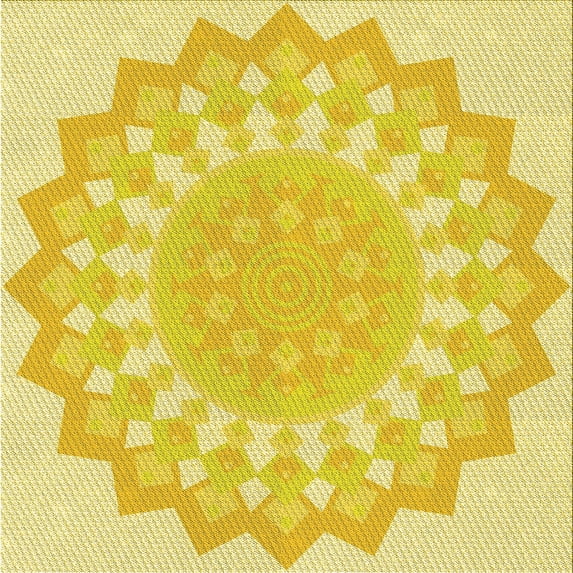 Ahgly Company Indoor Square Patterned Bee Yellow Area Rugs, 7' Square