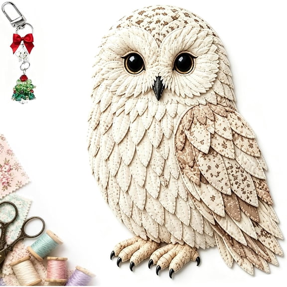 3D Patchwork Bird DIY Craft Kit, 3D Handmade Fabric Patchwork Craft Set, Creative Bird Sewing Project for Home Decor Display, Relaxing Textile Art Activity for DIY Craft Lovers (owl)
