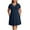 Navy Blue, variant on Cuteduck Womens Plus Size Dress Criss Cross V Neck Short Sleeve Summer Casual Dress 1X-5X