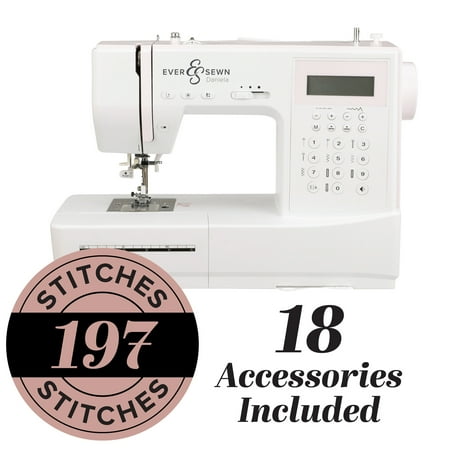 EverSewn Daniela 197 Stitch Computerized Sewing and Quilting Machine with Memory Function
