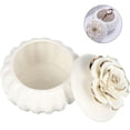 thumbnail image 2 of Joyero de cerámica blanca con tapa de cerámica hecha a mano para aniversario de boda, cumpleaños, mesa de noche Fokelyi 222532-1, 2 of 8