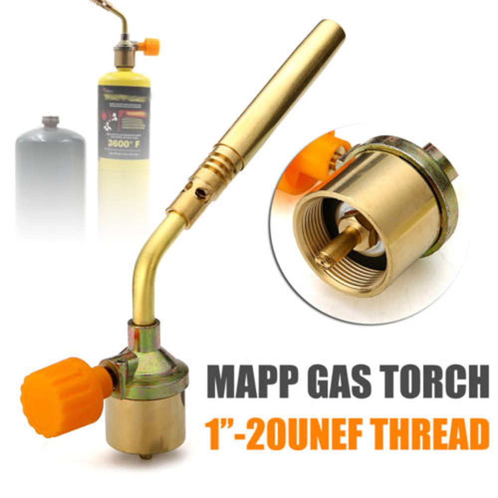 Mapp Gas No Self Ignition Plumbing Turbo Torch Propane Soldering Brazing Welding 