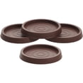 thumbnail image 6 of DINHEAROM Compact Furniture Coasters 4Pcs Brown Rubber for Preventing Sliding 3.93X3.93X0.35in, 6 of 8
