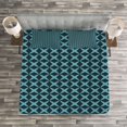 thumbnail image 3 of Ambesonne Blue Quilted Bedspread Set 3 Pcs, Thick Crossed Lines, Queen Size, Slate Blue and Pale Blue, 3 of 3