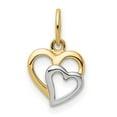 thumbnail image 1 of FB Jewels 14K Yellow Gold and White Rhodium Hearts Pendant, 1 of 4