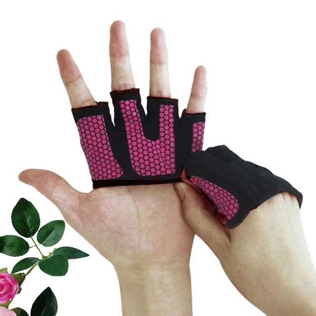2 guantes de entrenamiento de medio , guantes de cuatro s, cómodo protector de mano, guantes de media mano acolchados antideslizantes para M shamjiam Guantes de entrenamiento