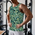 thumbnail image 5 of Fotbe Octopus Pattern Men's Quick Dry Workout Tank Top Gym Muscle Tee Fitness Bodybuilding Sleeveless T Shirt Breathable Workout Shirt-4X-Large, 5 of 7