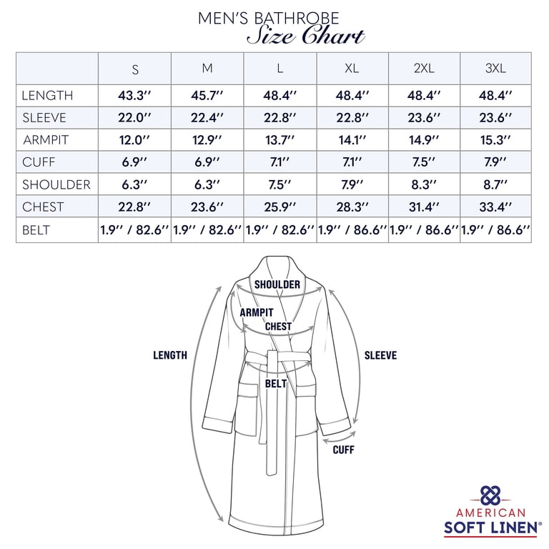 American Soft Linen Men's Cotton Bathrobe, Beige photo 8
