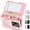 Pink, variant on Server Book High Volume, Expandable Server Book,5"×9", Waitress Waiter Book, Leather Waitress Book with 2 Zipper Pockets and Magnetic Pocket, Server Books Server Booklet Fit Server Apron,