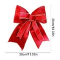 thumbnail image 4 of Cheapark Christmas Plush Bow Decoration - Versatile Tree Wreath & Outdoor Door Accent, Soft Festive Prop for Party Atmospheres, Home Indoor/Outdoor Holiday Decor, 4 of 6