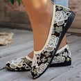 thumbnail image 5 of DIVVce Floral Embroidered Mesh Ballet Flats For Women Closed Toe Slip On Comfortable Footwear, 5 of 6