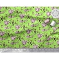 thumbnail image 2 of Soimoi Rayon Fabric Hummingbird,Leaves & Rose Floral Print Fabric by Yard 56 Inch Wide, 2 of 3