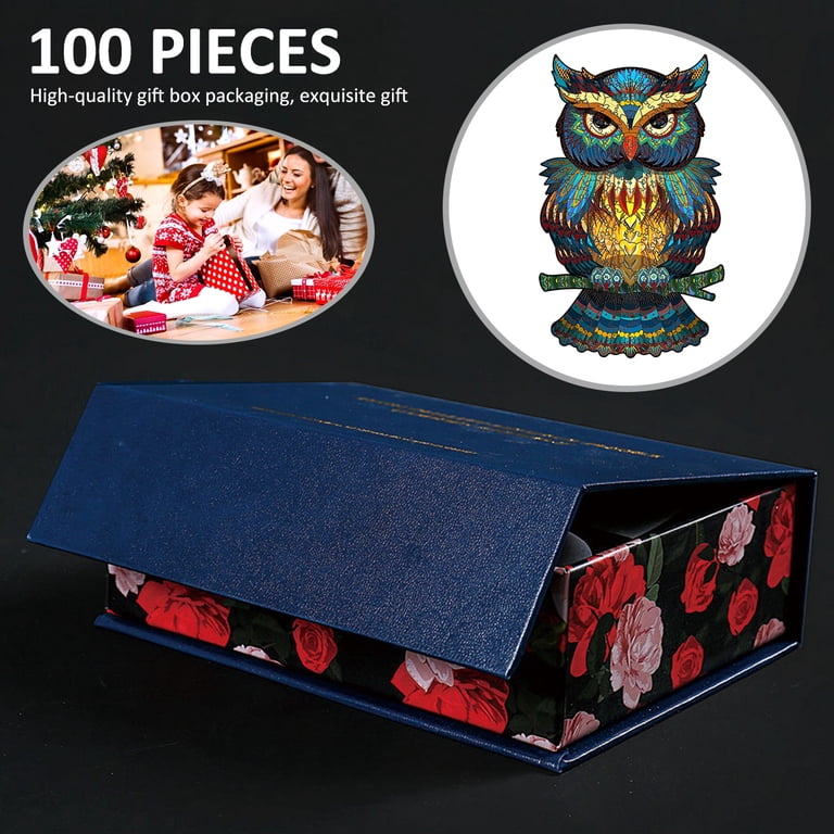 Keyohome Wooden Jigsaw Puzzle, 100-Piece Owl Design photo 4