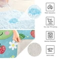 thumbnail image 4 of Toilet Rug U-Shaped Bathroom Rugs Non-Slip Soft Plush Machine Washable Contour Bath Mat Frog Face Leaf Strawberry Flower 24x20, 4 of 9