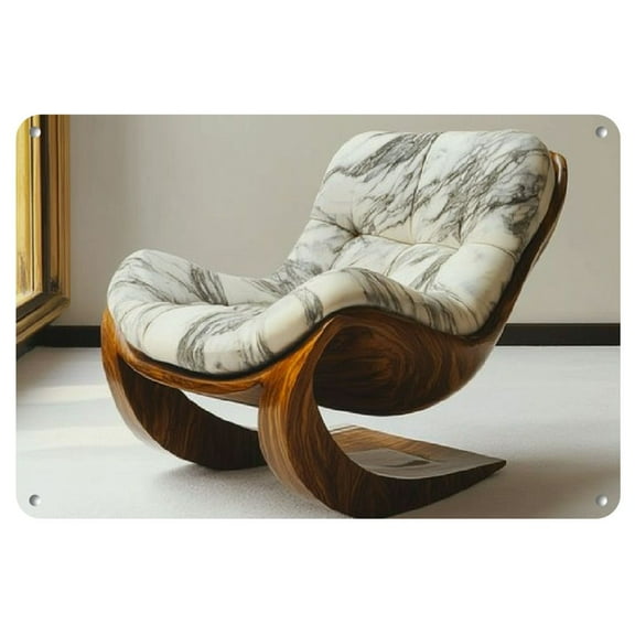 1 Iron Metal Plate Decoration, Elegant Retro Rocking Chair Wall Art - Iron with Brass Embellishment, Suitable for Living Room, Office, Bedroom and Farmhouse Decoration, Home Decoration