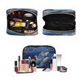 thumbnail image 5 of 3-Piece Travel Toiletry Bag Set, Hanging Wash Bag with Makeup Bag & Brush Case,Waterproof Cosmetic Organizer for Travel, Gym & Home Kintsugi Waves Of Sapphire, 5 of 10