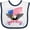 White and Navy, variant on Inktastic American Flag Made in the USA with Bald Eagle Boys or Girls Baby Bib