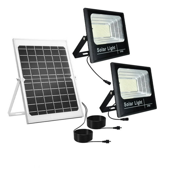 Projecteur Solaire Projecteur Plus Lumineux avec Panneau Solaire en Aluminium Étanche Lampadaire Solaire avec Télécommande Lampe Murale de Jardin,Performances Extraordinaires
