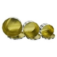 Set of 12 Round Holiday Decorative Nesting Tins Largest Measures 8