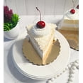 thumbnail image 4 of DEZICAKES Fake Slice of Cake Coconut Cake Piece of Cake w/ cherry Prop Decoration Dezicakes, 4 of 7