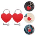 thumbnail image 4 of 2 Sets Love Locks Suitcase Padlocks Heart Shaped Luggage Padlock for Decor, 4 of 9