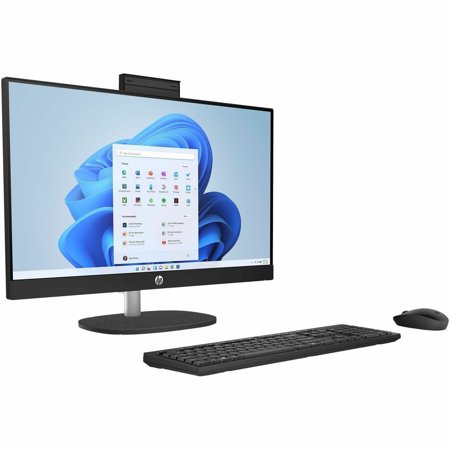 HP 23.8 inch Touch All-in-One Desktop PC 24-cr0140 AMD Ryzen 5 7520U 16GB RAM 1TB SSD Win 11 Home Jet black - Jet black