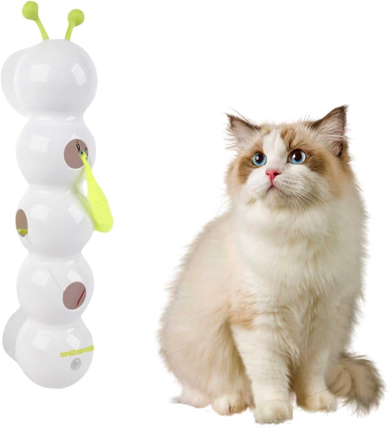 Interactive Electric Caterpillar Cat Toy, Caterpillar Smart Cat Toy for Bored Cats for All Ages Indoor Cat